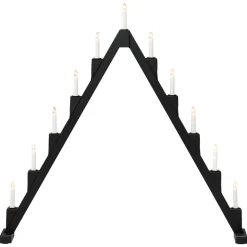 Konstsmide stor adventsljusstake, trä, vikbar, 86 cm