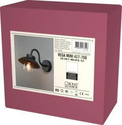 Konstsmide Vega Mini stallykta / vägglampa, svart