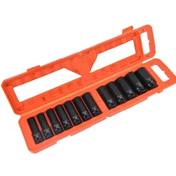 Krafthylsor Impact 1/2 tum, hylsor 12-27 mm, 12 delar