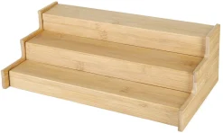 Kryddhylla trä, 3 plan, utdragbar 31,2-56,4 cm