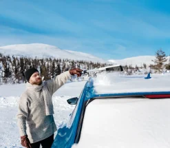 Kungs Tele-is snöborste bil med isskrapa, teleskop 77-105 cm