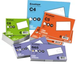 Kuvert E65, vita, 50-pack