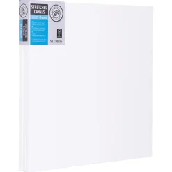 Kvadratisk canvas med ram, bomull, Sang, 3-pack