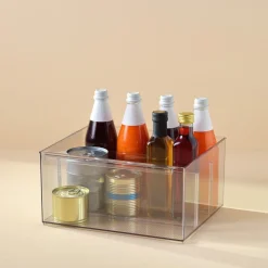 Kylskåpsförvaring med avdelare, transparent