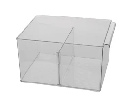Kylskåpsförvaring med avdelare, transparent
