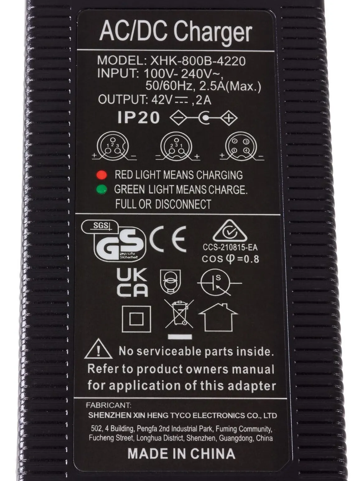 Laddare till elsparkcykel 36 V (42 V/2 A) Xiaomi, Ninebot, E-Way m.fl.
