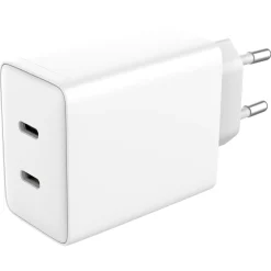 Laddare USB-C 2 portar GaN PD, 45 W