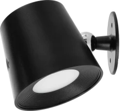 Laddningsbar vägglampa med klämma och magnetfäste
