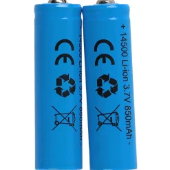 Laddningsbart batteri 14500 49 mm, 3,7 V/850 mAh Li-Ion, 2-pack