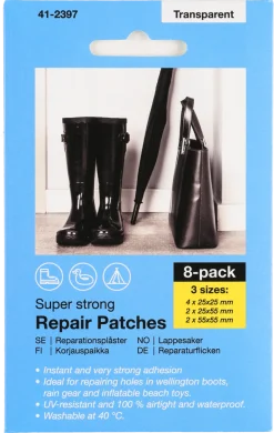 Lagningslappar allround, självhäftande, 8-pack