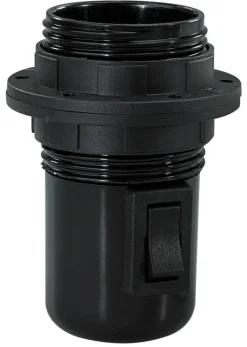 Lamphållare E27 med strömbrytare