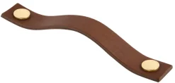Läderhandtag Levanto brunt, 158 mm