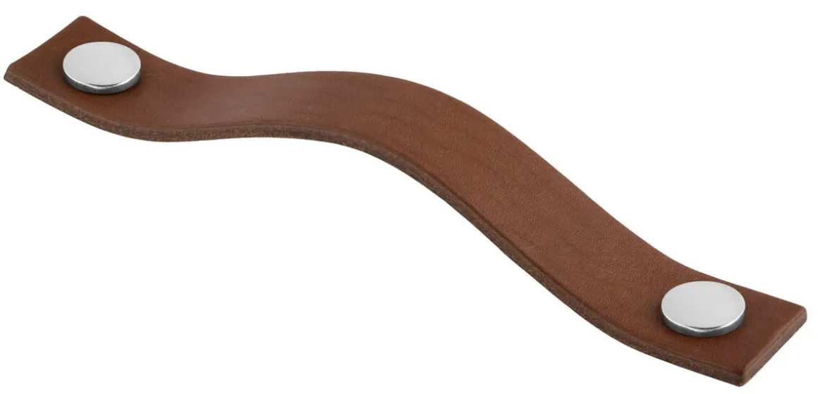 Läderhandtag Levanto brunt, 158 mm