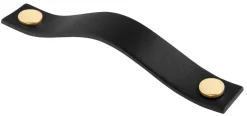 Läderhandtag Levanto svart, 158 mm