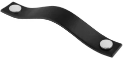 Läderhandtag Levanto svart, 158 mm