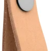 Läderknopp Ari natur, 65 mm