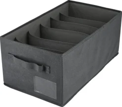 Lådinredning för tröjor och byxor, 6 fack, 45 x 25 x 18 cm