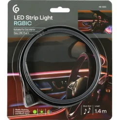 LED-list bilinteriör RGBIC 1,4 m USB