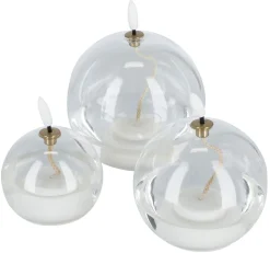 LED-ljus i form av en oljelampa, transparent glas