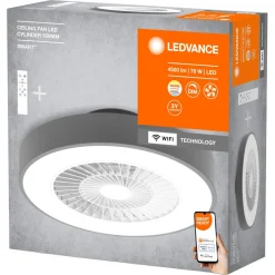 Ledvance rund LED-takfläkt 78 W, grå