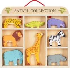 Lekset safaridjur i trä med hylla, från 3 år