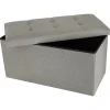 Låg sittbänk med förvaring, inomhus, beige, 76 x 38 x 38 cm