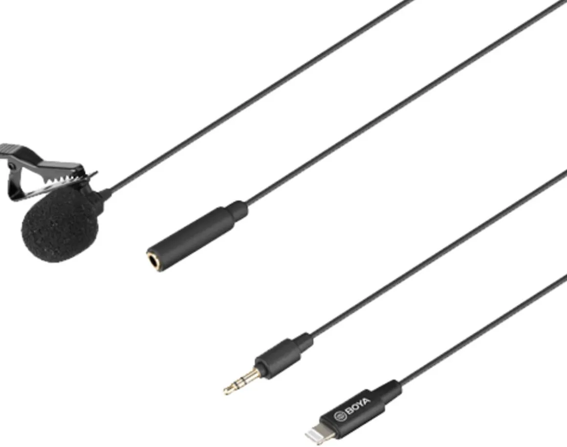 Lightning mikrofon till mobil, Boya Lavalier BY-M2