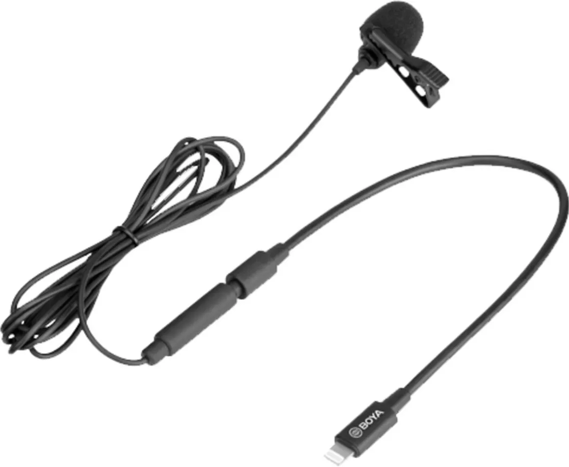 Lightning mikrofon till mobil, Boya Lavalier BY-M2