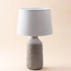 Linnea bordslampa keramik blommönster, 50 cm, Northlight