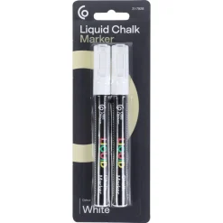 Liquid Chalk kritpenna vit, 2-pack