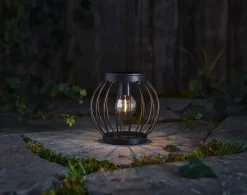 Liten solcellslykta metall Northlight, 15,5 x 16 cm