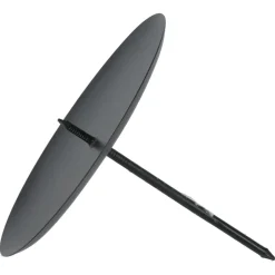 Ljushållare blockljus metall, svart 106 mm
