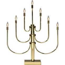 Ljusstake mässing LED 7-armad dimbar 55,5 cm Konstsmide