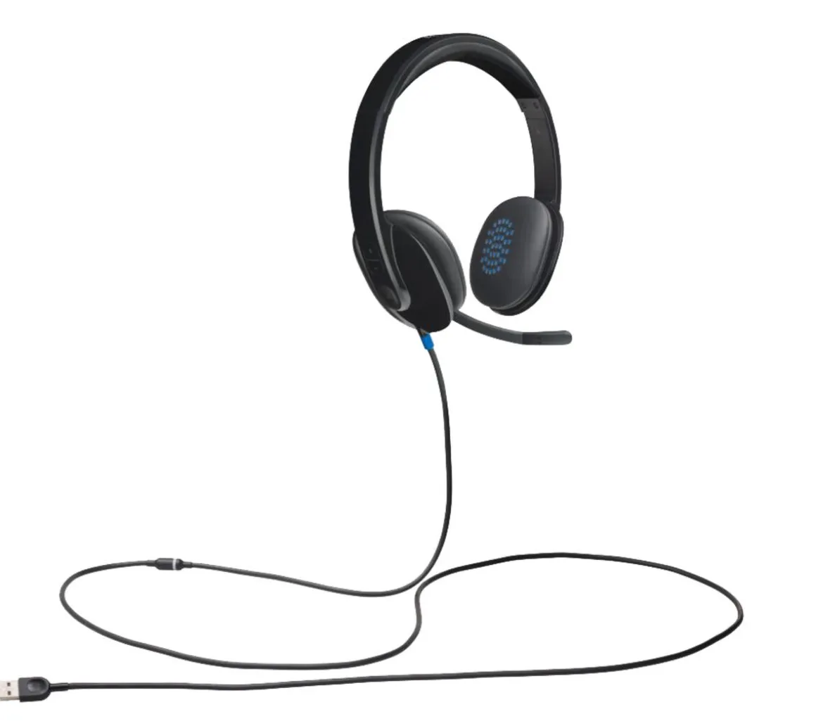 Logitech H540 USB-headset med mikrofon och sladd
