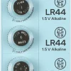 LR44 knappcellsbatteri alkaliskt 1,5 V, 6-pack