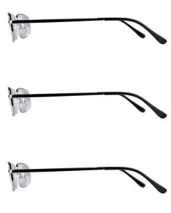 Läsglasögon metall, 3-pack