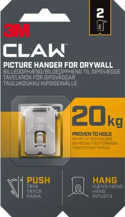 3M Claw tavelkrok för gipsvägg, 20 kg