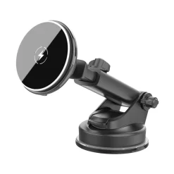 Magnetisk mobilhållare med trådlös Qi2, sugpropp