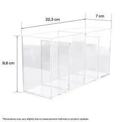 Makeup organizer 4 fack, klar plast