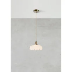 Markslöjd Kurage pendellampa glas och antik mässing-stil