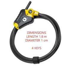 Masterlock kabellås med nyckel 8433EURD, 180 cm