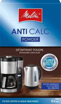 Melitta Anti Calc Powder avkalkning, 6 x 20 gram
