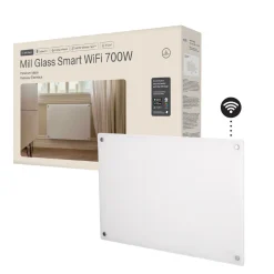 Mill Glass Smart WiFi element Gen. 4, vit, 700 W