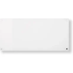Mill panelelement med termostat, glas, vit