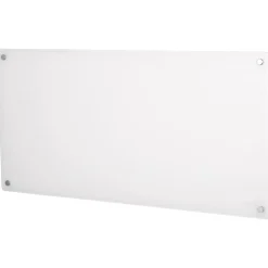 Mill panelelement med termostat, glas, vit