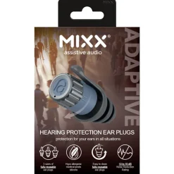 Mixx adaptiva öronproppar resa, musik, fokus, 15, 23, 27 dB
