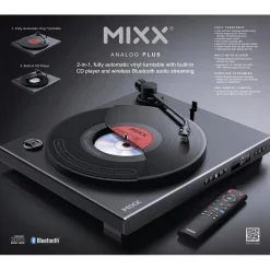 MIXX Analog Plus vinylspelare Bluetooth, CD-spelare