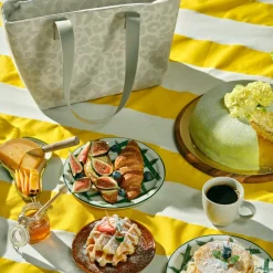 Mjuk kylväska picknick, leopardmönstrad grå