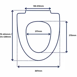 Mjukstängande toalettsits universal, duroplast
