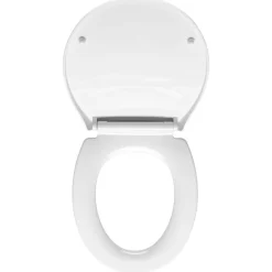 Mjukstängande toalettsits universal plast, vit